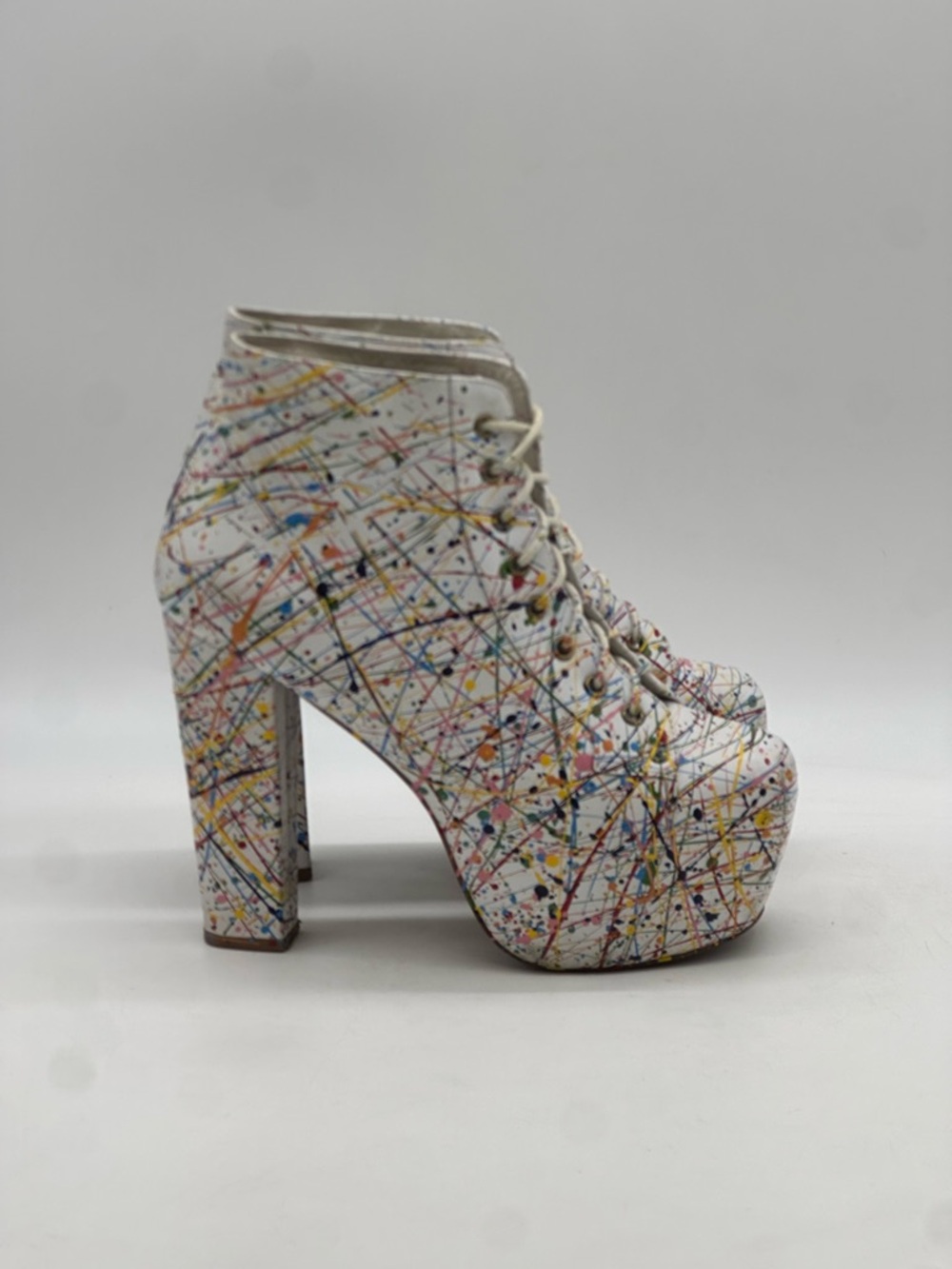Jeffrey Campbell Lita Paint  Ankle Boots. Size 8